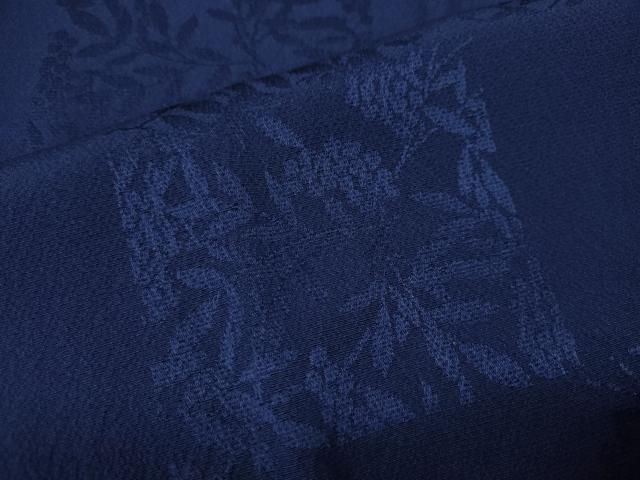 平和屋着物●長襦袢　無双仕立て　市松南天地紋　留紺色　正絹　逸品　CABN4906ut