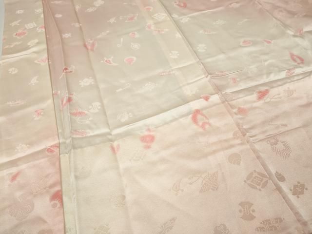 平和屋着物●長襦袢　無双仕立て　宝尽くし文　暈し染め　正絹　逸品　CABN4907ut