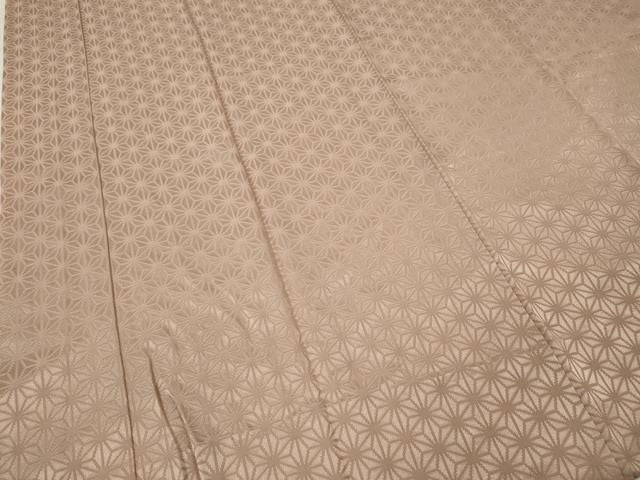 平和屋着物●長襦袢　無双仕立て　麻の葉地紋　水柿色　正絹　逸品　CABN4908ut