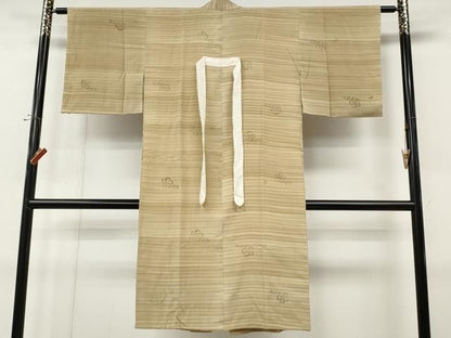 平和屋着物●長襦袢　袷　舞梅文　正絹　逸品　CABN4909ut