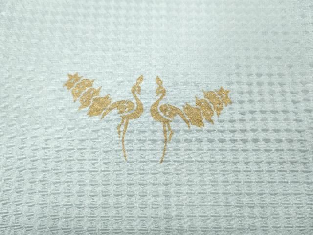 平和屋着物●上質な色無地　菱繋ぎ地紋　藍色　正絹　逸品　CABN4923ut