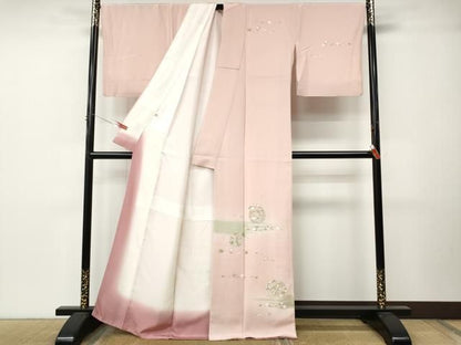 平和屋着物●訪問着　友禅　作家物　花籠文　暈し染め　正絹　逸品　CABN4929ut