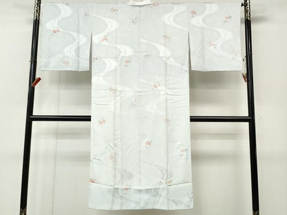平和屋着物●長襦袢　袷　流水舞花文　正絹　逸品　未使用　CABN4942ut