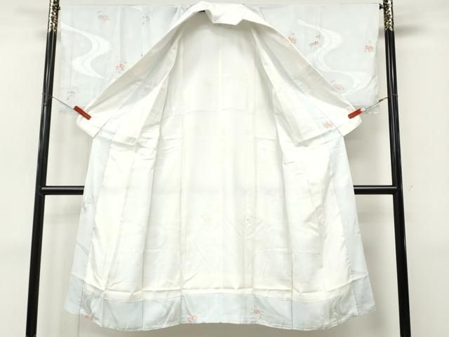 平和屋着物●長襦袢　袷　流水舞花文　正絹　逸品　未使用　CABN4942ut