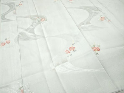 平和屋着物●長襦袢　袷　流水舞花文　正絹　逸品　未使用　CABN4942ut