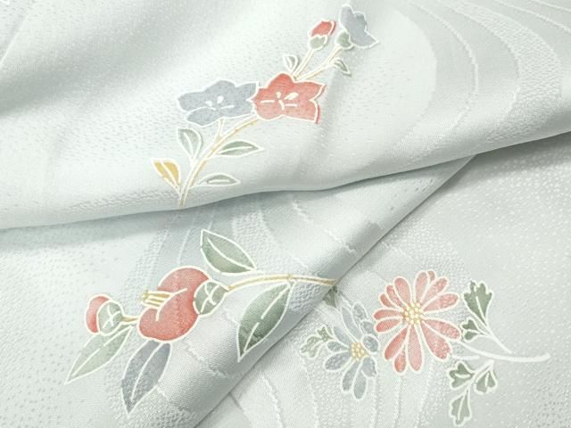 平和屋着物●長襦袢　袷　流水舞花文　正絹　逸品　未使用　CABN4942ut