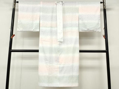 平和屋着物●洗える最高級着物　＜英＞はなぶさ謹製　長襦袢　無双仕立て　横段花唐草地紋　暈し染め　洗える着物　CABN4946ut