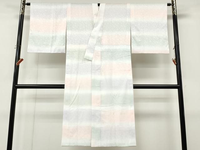 平和屋着物●洗える最高級着物　＜英＞はなぶさ謹製　長襦袢　無双仕立て　横段花唐草地紋　暈し染め　洗える着物　CABN4946ut