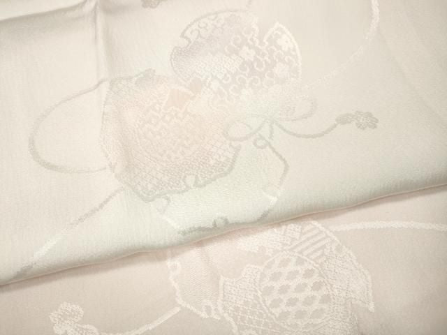平和屋着物●長襦袢　無双仕立て　雪輪花地紋　暈し染め　正絹　逸品　未使用　CABN4948ut