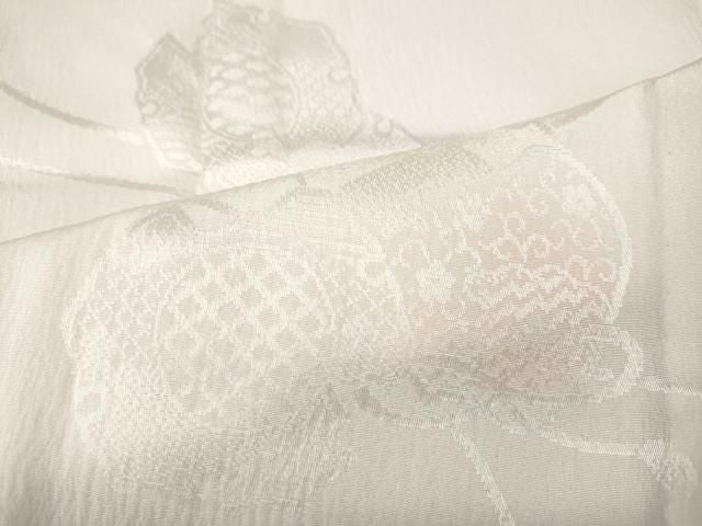 平和屋着物●長襦袢　無双仕立て　雪輪花地紋　暈し染め　正絹　逸品　未使用　CABN4948ut
