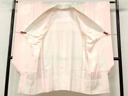 平和屋着物●豪華振袖・長襦袢セット　駒刺繍　立波飛鶴草花文　暈し染め　金銀彩　正絹　逸品　CABN4955ut
