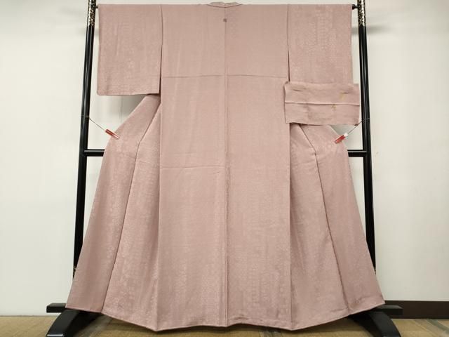 平和屋着物●上質な色無地　夢紫　短冊重ね花地紋　虹色　夢紫美術館謹製　反端付き　正絹　逸品　CABN4960ut