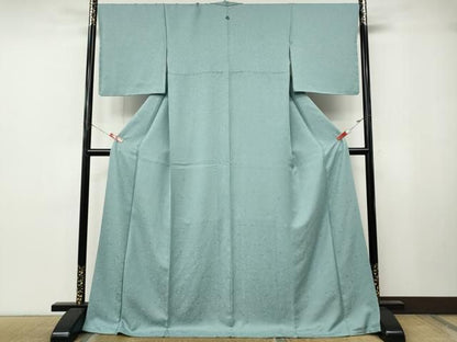 平和屋着物●上質な色無地　万寿菊草花地紋　瓶覗色　ロング丈　正絹　逸品　未使用　CABN4961ut