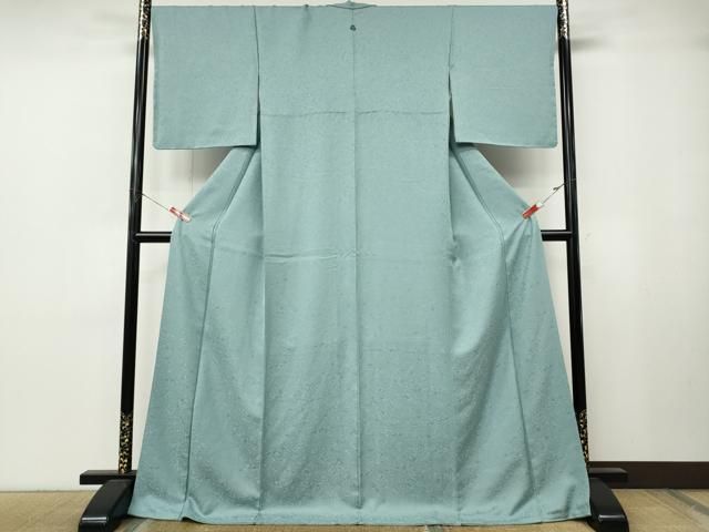平和屋着物●上質な色無地　万寿菊草花地紋　瓶覗色　ロング丈　正絹　逸品　未使用　CABN4961ut