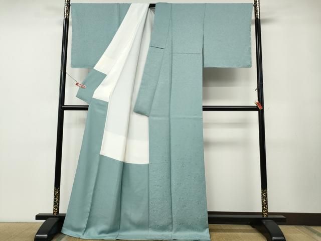 平和屋着物●上質な色無地　万寿菊草花地紋　瓶覗色　ロング丈　正絹　逸品　未使用　CABN4961ut