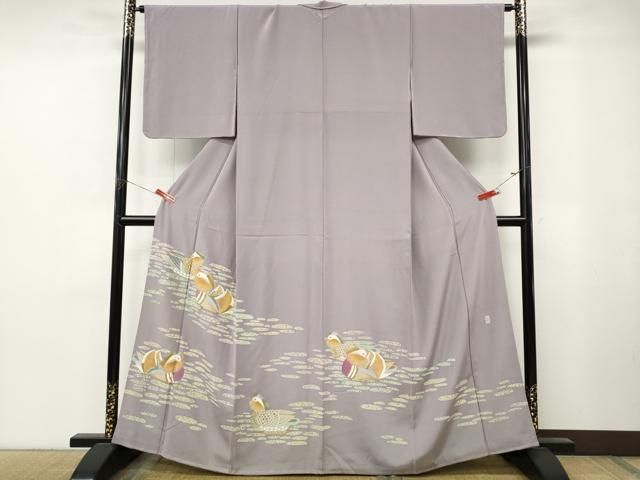 平和屋着物●色留訪問着　作家物　鴛鴦文　金銀彩　正絹　逸品　未使用　CABN4964ut