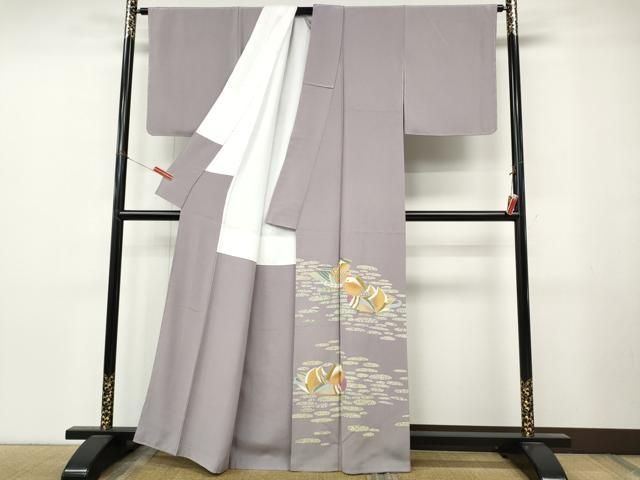 平和屋着物●色留訪問着　作家物　鴛鴦文　金銀彩　正絹　逸品　未使用　CABN4964ut
