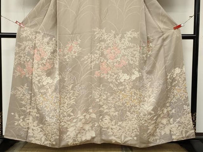 平和屋着物●訪問着　草花尽くし　正絹　逸品　CABN4967ut