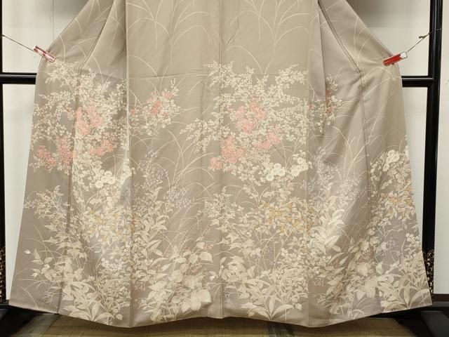 平和屋着物●訪問着　草花尽くし　正絹　逸品　CABN4967ut
