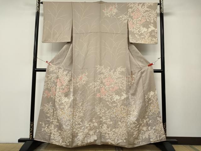 平和屋着物●訪問着　草花尽くし　正絹　逸品　CABN4967ut