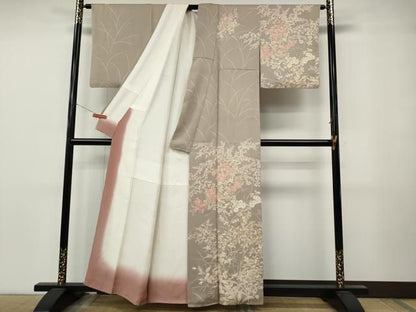 平和屋着物●訪問着　草花尽くし　正絹　逸品　CABN4967ut