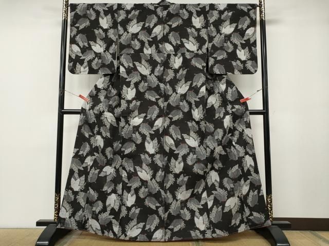 平和屋着物●上質な紬　舞蝶文　正絹　逸品　CABN4968ut