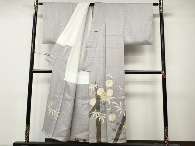 平和屋着物●豪華色留袖　刺繍　枝花文　金彩　正絹　逸品　CABN4973ut