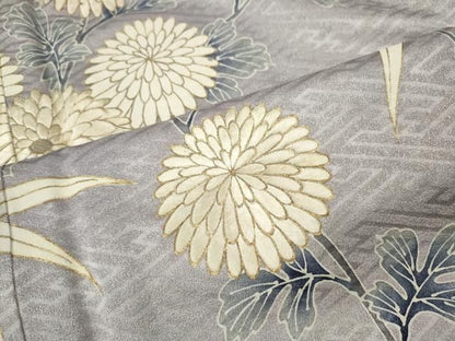 平和屋着物●豪華色留袖　刺繍　枝花文　金彩　正絹　逸品　CABN4973ut