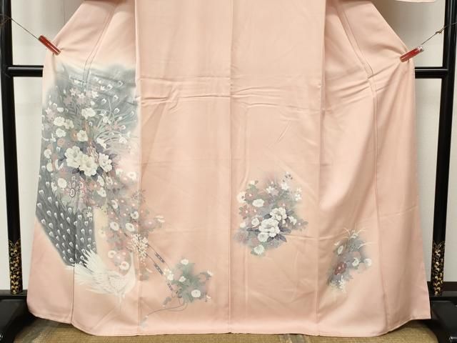 平和屋着物●訪問着　刺繍　孔雀花車文　暈し染め　やまと誂製　正絹　逸品　未使用　CABN4976ut