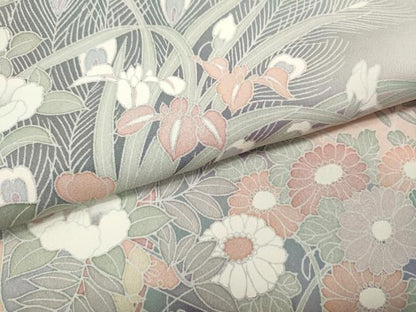 平和屋着物●訪問着　刺繍　孔雀花車文　暈し染め　やまと誂製　正絹　逸品　未使用　CABN4976ut