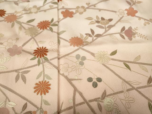平和屋着物●訪問着　枝花文　暈し染め　金彩　正絹　逸品　CABN4977ut