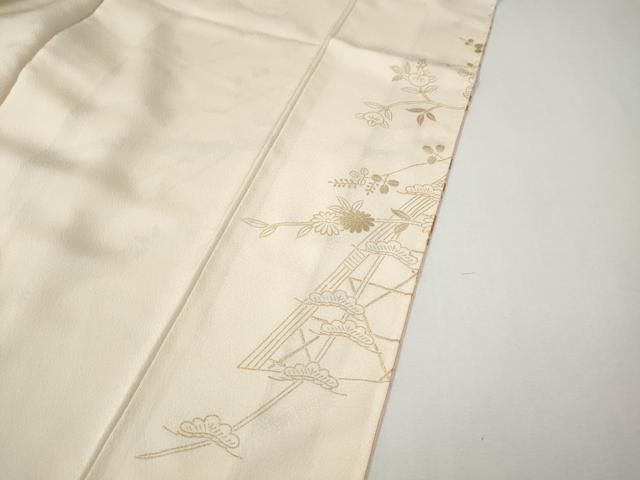 平和屋着物●訪問着　枝花文　暈し染め　金彩　正絹　逸品　CABN4977ut
