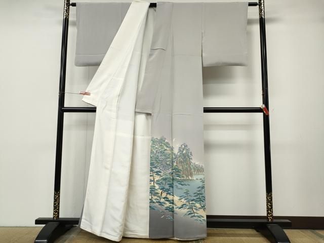 平和屋着物●本加賀友禅作家　浅野冨治男　色留袖　飛鳥松文　暈し染め　正絹　逸品　CABN4994ut