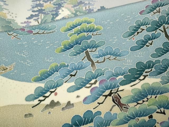 平和屋着物●本加賀友禅作家　浅野冨治男　色留袖　飛鳥松文　暈し染め　正絹　逸品　CABN4994ut