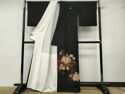 平和屋着物●豪華黒留袖　作家物　幻想　暈し染め　金彩　正絹　逸品　CABN4998ut