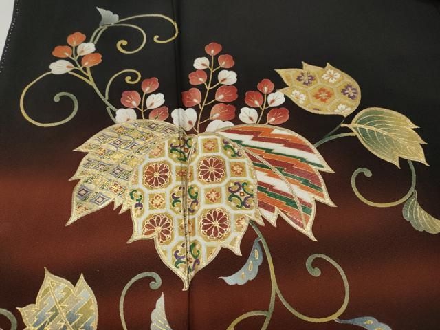 平和屋着物●豪華黒留袖　作家物　幻想　暈し染め　金彩　正絹　逸品　CABN4998ut