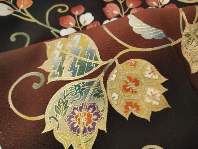 平和屋着物●豪華黒留袖　作家物　幻想　暈し染め　金彩　正絹　逸品　CABN4998ut