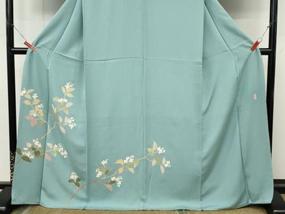 平和屋着物●本加賀友禅作家　成竹登茂男　訪問着　枝花文　正絹　逸品　未使用　CABN5000ut
