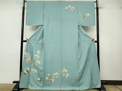 平和屋着物●本加賀友禅作家　成竹登茂男　訪問着　枝花文　正絹　逸品　未使用　CABN5000ut
