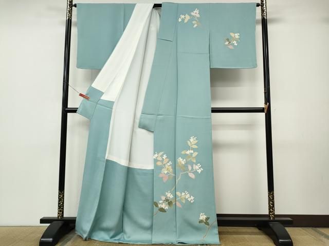 平和屋着物●本加賀友禅作家　成竹登茂男　訪問着　枝花文　正絹　逸品　未使用　CABN5000ut