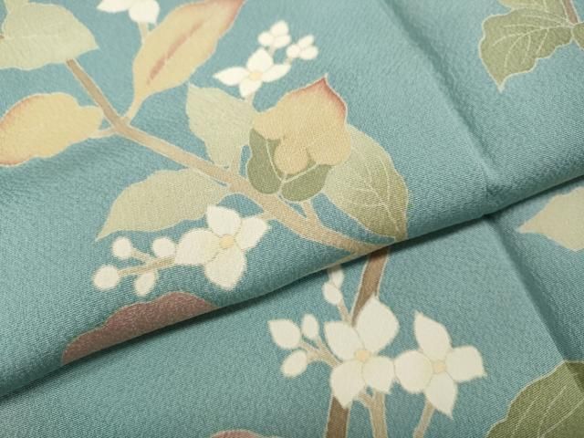 平和屋着物●本加賀友禅作家　成竹登茂男　訪問着　枝花文　正絹　逸品　未使用　CABN5000ut