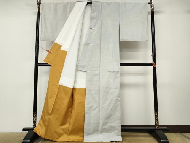 平和屋着物●本場縞大島紬　霞文　正絹　逸品　CABN5002ut