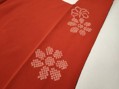 平和屋着物●豪華振袖　総絞り　枝花文　黒地　正絹　逸品　CABN5011ut