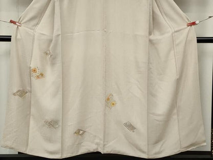 平和屋着物●訪問着　駒刺繍　冊子花文　金彩　正絹　逸品　CABN5016ut