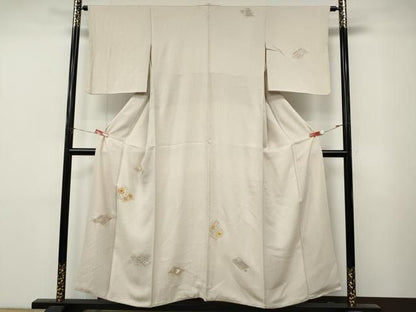 平和屋着物●訪問着　駒刺繍　冊子花文　金彩　正絹　逸品　CABN5016ut
