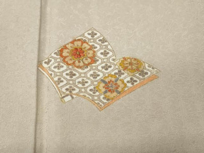 平和屋着物●訪問着　駒刺繍　冊子花文　金彩　正絹　逸品　CABN5016ut