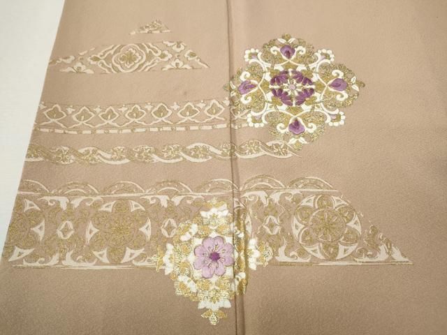 平和屋着物●京の匠日展作家　丹下雄介　訪問着　刺繍　正倉院花文　金彩　やまと誂製　正絹　逸品　CABN5017ut
