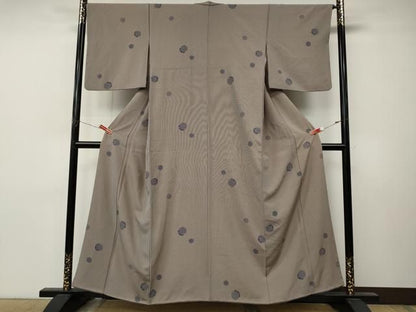 平和屋着物●江戸小紋　雪輪文　正絹　逸品　CABN5022ut