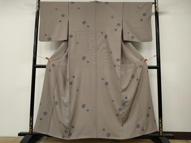 平和屋着物●江戸小紋　雪輪文　正絹　逸品　CABN5022ut