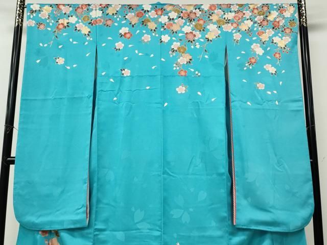 平和屋着物●豪華振袖　舞花文　金彩　正絹　逸品　CABN5029ut